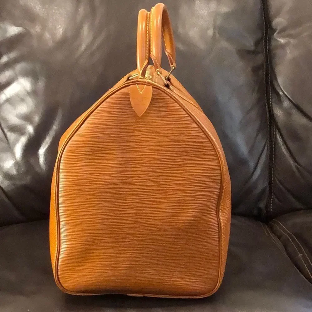 Vintage LOUIS VUITTON Cipango Gold Epi Leather Keepall LV 50 Boston Tote Bag